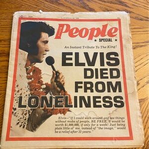 Vintage People Magazine Cover - Elvis Tribute